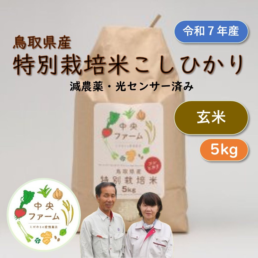 特別栽培米 こしひかり・玄米 5kg（令和7年度産）【中央ファーム