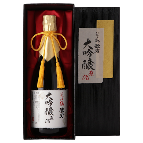 【真作 名品】黒田稲皐　「寿老人と鶴の図」箱なし いなば鶴 強力 大吟醸原酒 720ml 黒塗り化粧箱【中川酒造】 ｜鳥取の