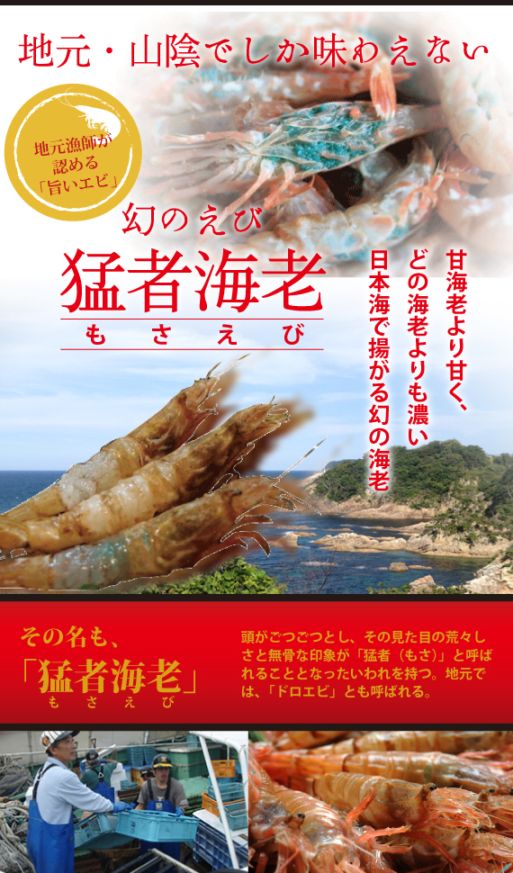 ≪幻の海老≫ 猛者海老（モサエビ）お刺身OK! 【真空・冷凍パック