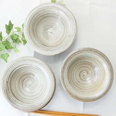 【益子焼】豪快な全体白刷毛目 カフェ多様小鉢 【単品1個】