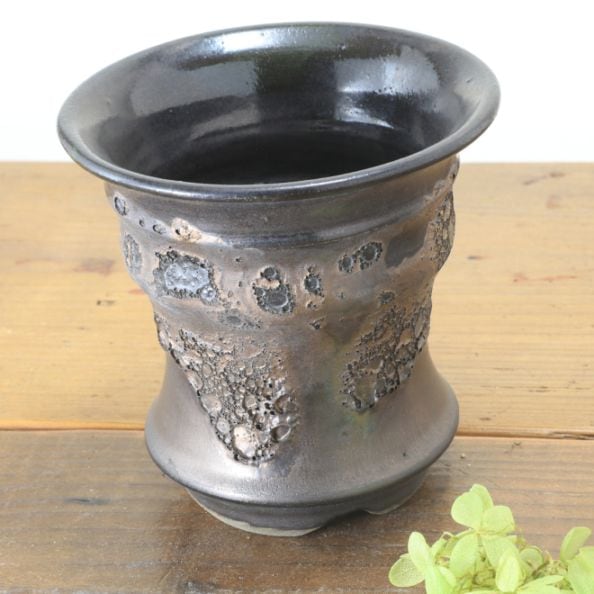 民藝　器 益子焼(？)　19cm 益子焼｜道祖土和田窯 Official Website】sansai 浅鉢 小