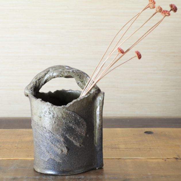 益子焼｜▽花瓶 花器 一輪挿し フラワーベース 壷（つぼ） | 益子焼