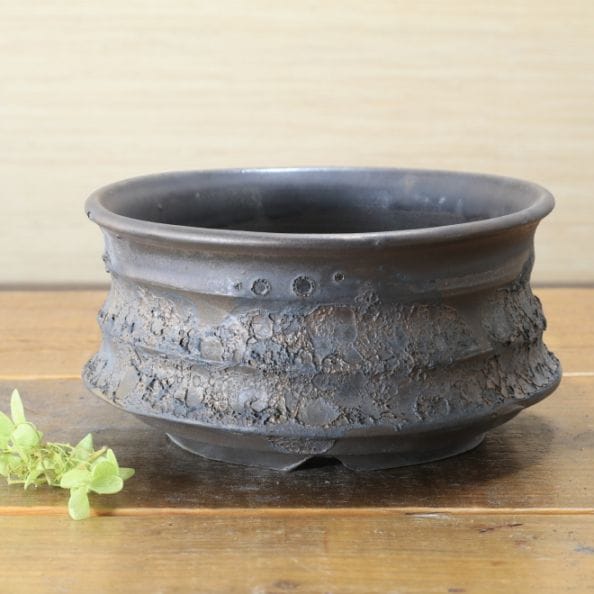 益子焼｜▽植木鉢,黒金銀河鉢シリーズ | 益子焼 通販【益子焼窯元