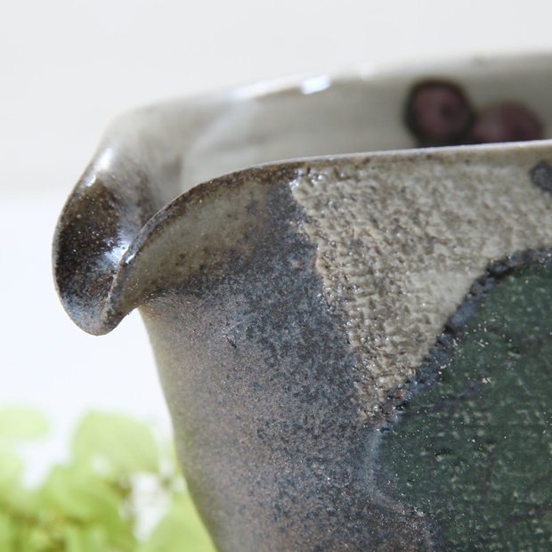 【益子焼】 酒器 酒器セット 片口酒入れ おちょこ お猪口 布目ぶどう 【片口酒入れ1個・ぐい呑2個のセット】