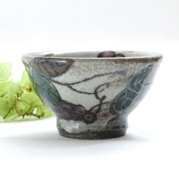 【益子焼】 酒器 酒器セット 片口酒入れ おちょこ お猪口 布目ぶどう 【片口酒入れ1個・ぐい呑2個のセット】