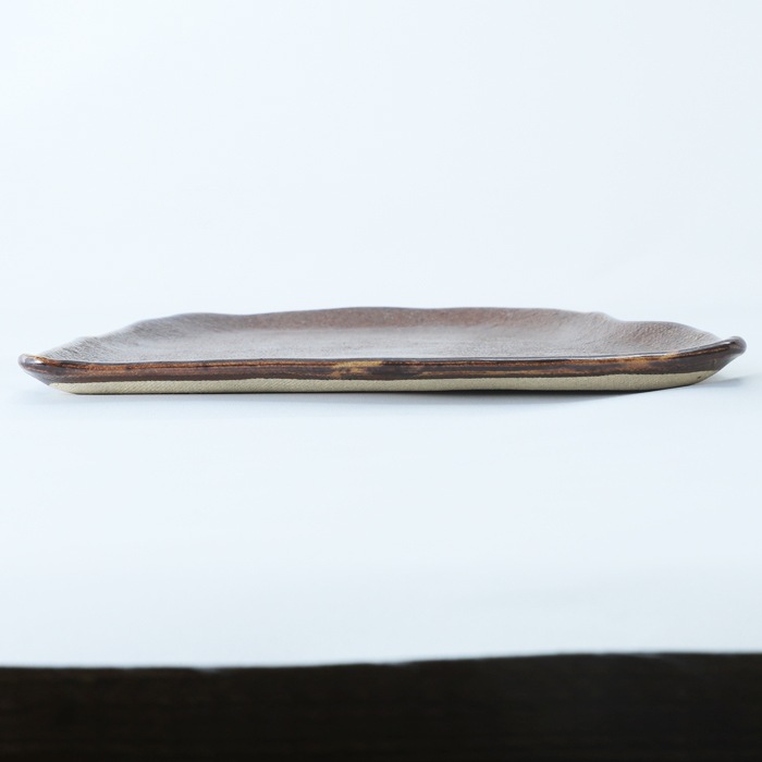 【益子焼】 グランドピアノ ピアノのお皿 パン皿 ピアノ発表会の記念品に パンプレート アンティーク調のブラウン 単品1枚