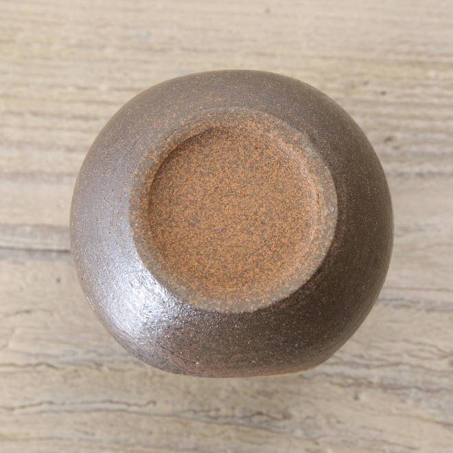 【益子焼】蕎麦徳利 そばどっくり 素朴な炭化焼刷毛目模様 【ミニミニサイズ・単品１個】