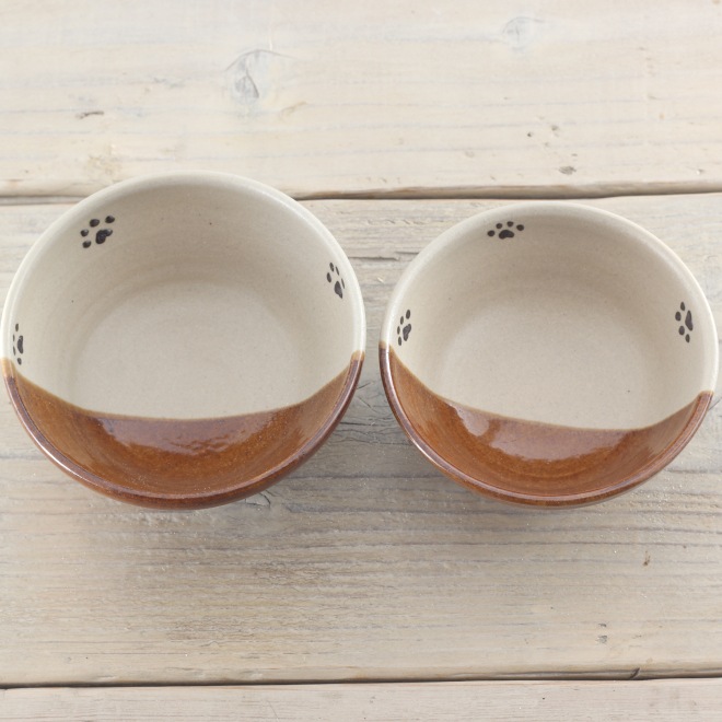 【益子焼】夫婦茶碗 夫婦ご飯茶碗 夫婦飯椀 肉球シリーズ