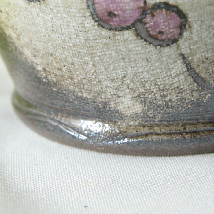 【益子焼】 アウトレットB品 氷入れ アイスペール おしゃれ 布目ぶどう 薪で叩いた持ち手 大きめサイズ 【単品1個】