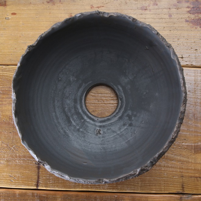 【益子焼】 7.8号鉢 植木鉢 陶器鉢 塊根植物 アガベ サボテン 【砂漠シリーズ】 浅め高さ約10cm 作家 陶芸家 横山雄一作 一点物