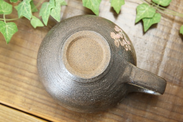 【益子焼】大きめたっぷりサイズ 取っ手付きのカフェオレボウル スープボウル【さくら・単品1個】