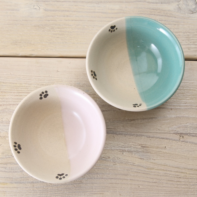 【益子焼】釉薬シリーズ 子供用 こども用のご飯茶碗 肉球シリーズ ミニサイズ【単品1個】