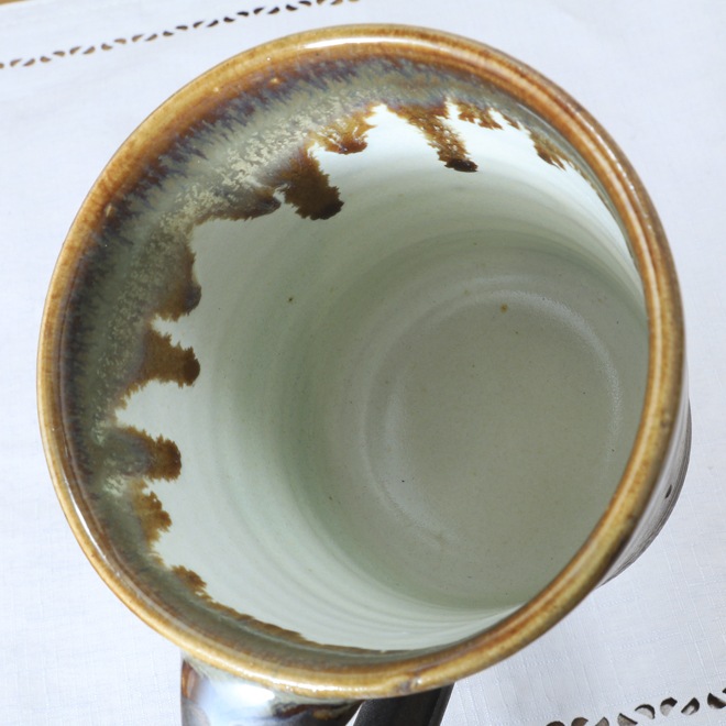 【益子焼】 おしゃれ ビールジョッキ 渋いブラック調 父の日 誕生日プレゼントに 単品1個