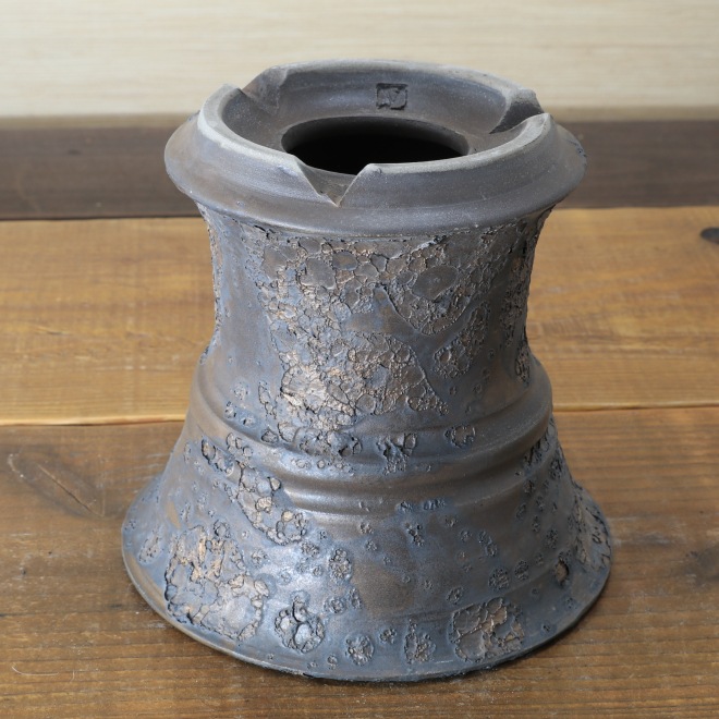 5.3号鉢 高さ約15.5cm 植木鉢 陶器鉢 塊根植物 アガベ サボテン コーデックス 【銀河鉢シリーズ】 作家 陶芸家 横山雄一作 一点物