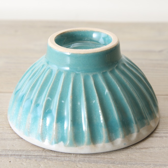 【益子焼】釉薬シリーズ 小さめ しのぎ ご飯茶碗【単品1個】