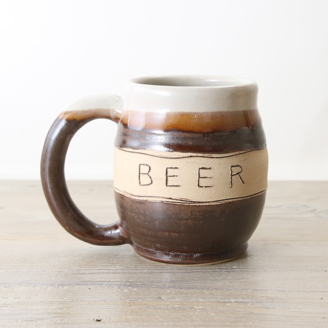 【益子焼】 おしゃれ ビールジョッキ 父の日 母の日 誕生日プレゼントに 釉薬シリーズ BEER 単品1個