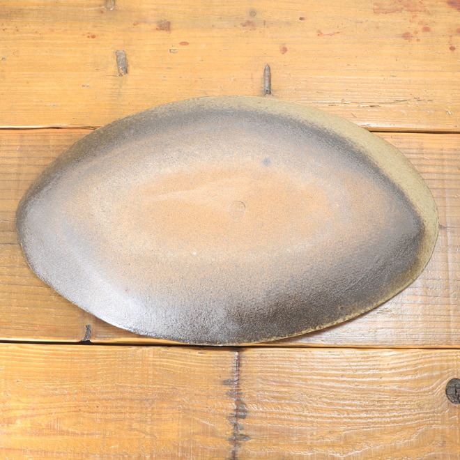 【益子焼】 パーティーに おもてなし 大きなお皿 オーバル 深さのあるお皿 布目ぶどう模様 【単品１枚】