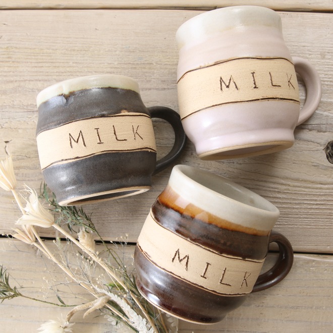 【益子焼】 おしゃれ マグカップ 釉薬シリーズ MILK 単品1個