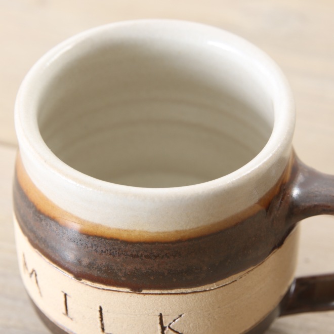 【益子焼】 おしゃれ マグカップ 釉薬シリーズ MILK 単品1個