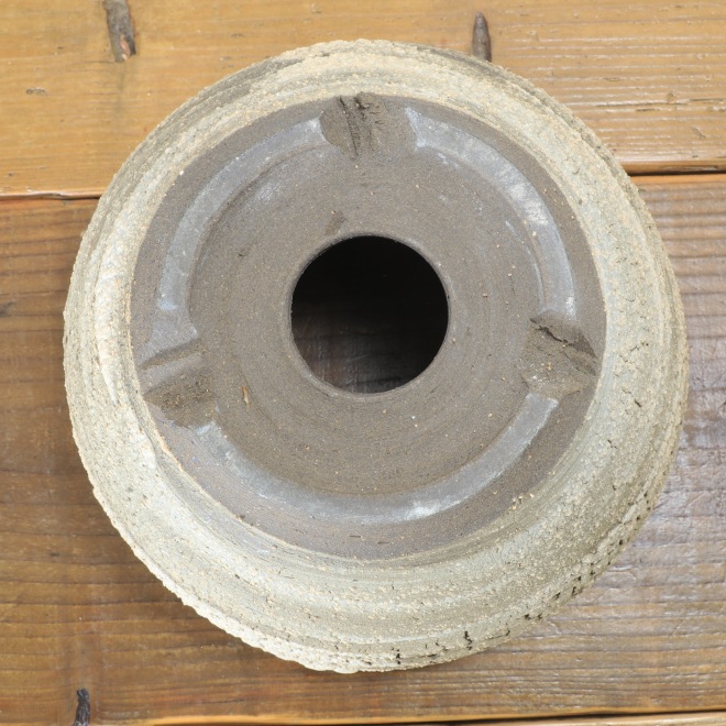 【益子焼】 6.8号鉢 高さ約13.5cm 植木鉢 陶器鉢 塊根植物 アガベ サボテン コーデックス 【炸裂紋鉢 大地の鼓動】 作家 陶芸家 横山雄一作 一点物