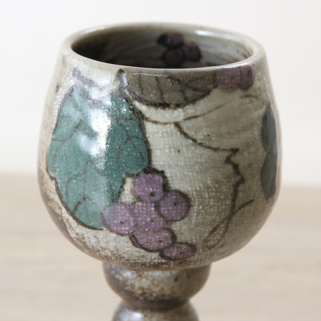 益子焼｜【益子焼】ワイングラス ワインカップ 布目ぶどうシリーズ