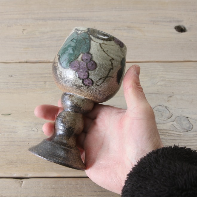 益子焼｜【益子焼】ワイングラス ワインカップ 布目ぶどうシリーズ