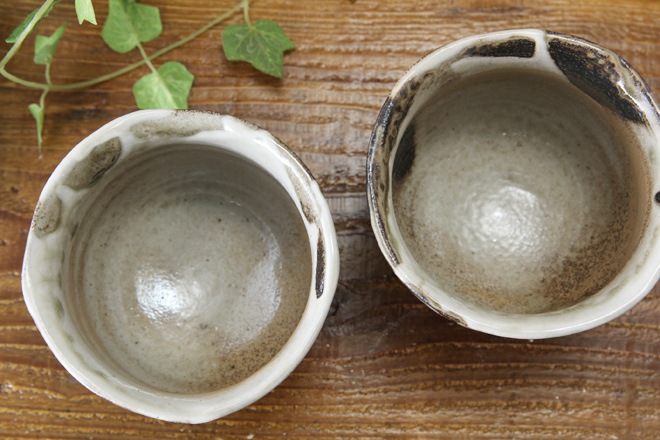 【益子焼】ホタルブクロのたっぷり大きめ煎茶カップ【単品１個】