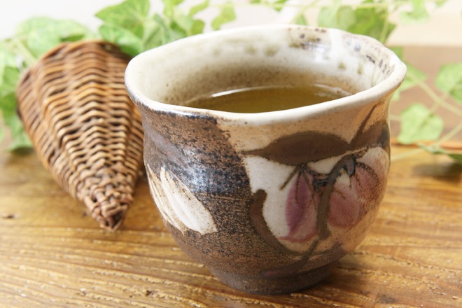 【益子焼】ホタルブクロのたっぷり大きめ煎茶カップ【単品１個】