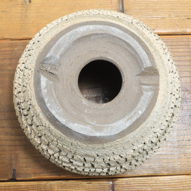 【益子焼】 6.5号鉢 高さ約14cm 植木鉢 陶器鉢 塊根植物 アガベ サボテン コーデックス 【炸裂紋鉢 大地の鼓動】 作家 陶芸家 横山雄一作 一点物