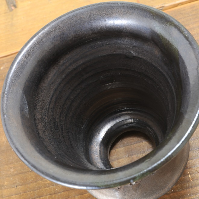 【益子焼】 4.3号鉢 高さ約12cm 植木鉢 陶器鉢 塊根植物 アガベ サボテン コーデックス 【釉美シリーズ】 作家 陶芸家 横山雄一作 一点物