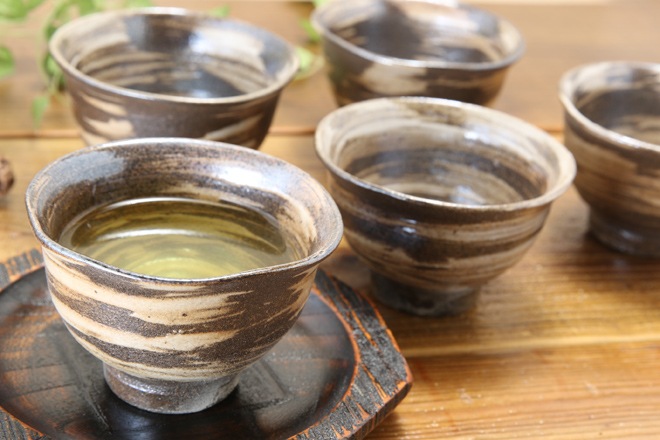 【益子焼】刷毛目煎茶カップ【単品１個】