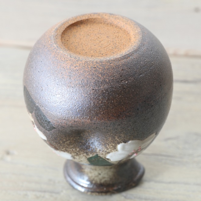 【益子焼】蕎麦徳利 そばどっくり 花水木白模様 【サイズ大・単品１個】