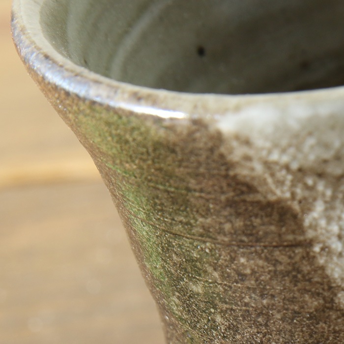 【益子焼】お茶でも何でも万能☆布目ぶどうのミニミニフリーカップ【単品１個】