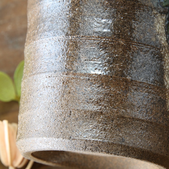 【益子焼】お茶でも何でも万能☆布目ぶどうのミニミニフリーカップ【単品１個】