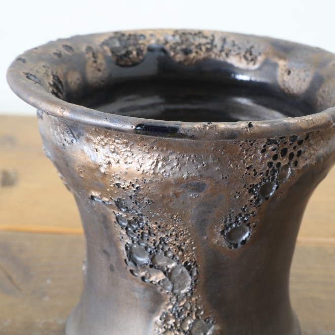 【益子焼】 4.2号鉢 高さ約11.7cm 植木鉢 陶器鉢 塊根植物 アガベ サボテン コーデックス 【釉美シリーズ】 作家 陶芸家 横山雄一作 一点物