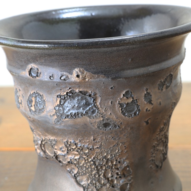【益子焼】 4.1号鉢 高さ約12cm 植木鉢 陶器鉢 塊根植物 アガベ サボテン コーデックス 【釉美シリーズ】 作家 陶芸家 横山雄一作 一点物