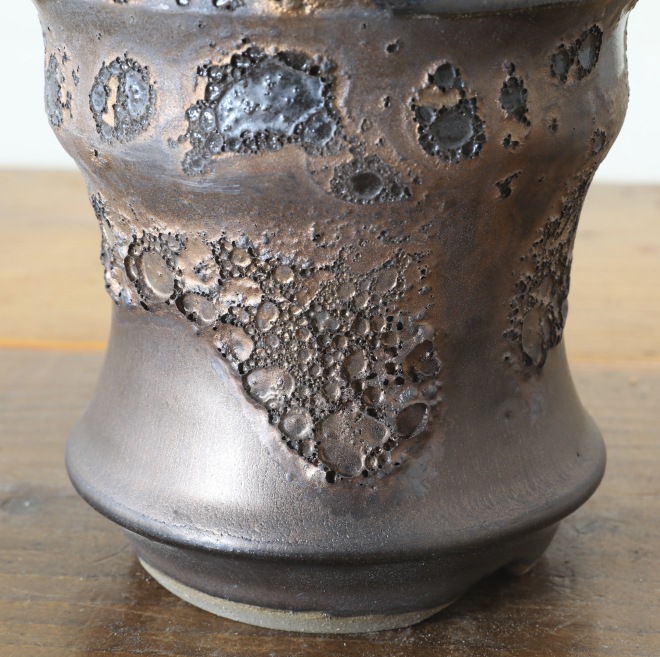 【益子焼】 4.1号鉢 高さ約12cm 植木鉢 陶器鉢 塊根植物 アガベ サボテン コーデックス 【釉美シリーズ】 作家 陶芸家 横山雄一作 一点物