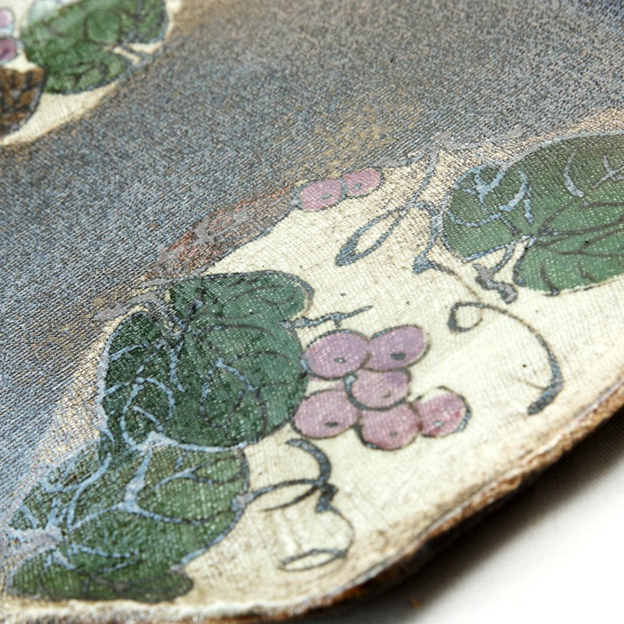 【益子焼】【送料無料】（沖縄・離島は送料880円）【ギフトお試しセット】 結婚祝い 結婚記念日などに 炭化焼シリーズ 布目ぶどう  八角ワンプレート皿2枚 ケーキプレート2枚の 合計4点セット※返品不可商品