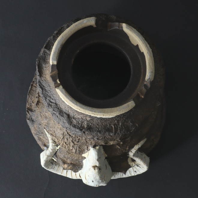 4.3号鉢 高さ約11.5cm 植木鉢 陶器鉢 塊根植物 アガベ サボテン コーデックス 【GOAT鉢シリーズ】 作家 陶芸家 横山貴史作 一点物