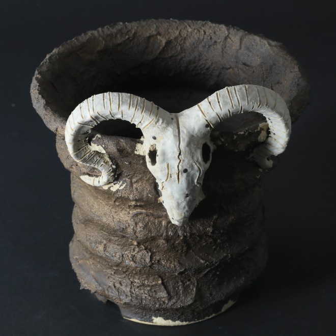4.3号鉢 高さ約11.5cm 植木鉢 陶器鉢 塊根植物 アガベ サボテン コーデックス 【GOAT鉢シリーズ】 作家 陶芸家 横山貴史作 一点物