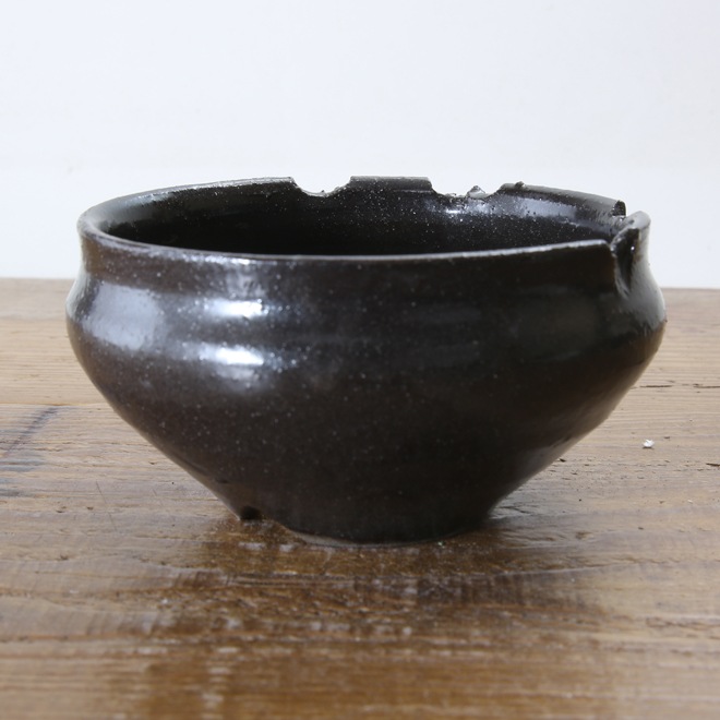 【益子焼】 3.6号鉢 植木鉢 陶器鉢 塊根植物 アガベ サボテン 【黒釉シリーズ】 高さ約6cm 作家 陶芸家 横山雄一作