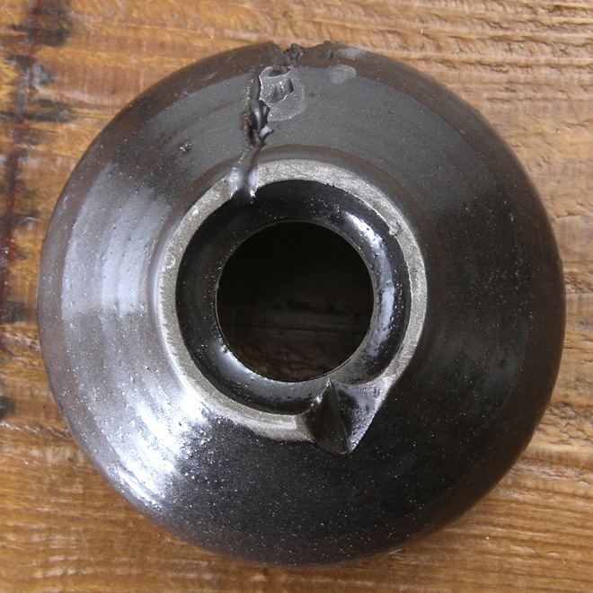 【益子焼】 3.6号鉢 植木鉢 陶器鉢 塊根植物 アガベ サボテン 【黒釉シリーズ】 高さ約6cm 作家 陶芸家 横山雄一作