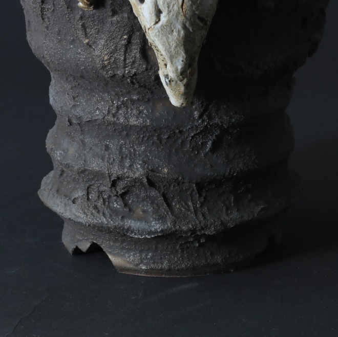 4.6号鉢 高さ約12cm 植木鉢 陶器鉢 塊根植物 アガベ サボテン コーデックス 【GOAT鉢シリーズ】 作家 陶芸家 横山貴史作 一点物