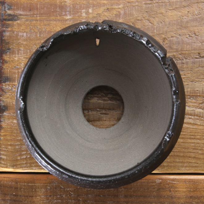 【益子焼】 3.3号鉢 植木鉢 陶器鉢 塊根植物 アガベ サボテン 【黒釉シリーズ】 高さ約7.5cm 作家 陶芸家 横山雄一作