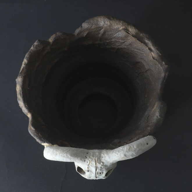 4.3号鉢 高さ約11.5cm 植木鉢 陶器鉢 塊根植物 アガベ サボテン コーデックス 【GOAT鉢シリーズ】 作家 陶芸家 横山貴史作 一点物