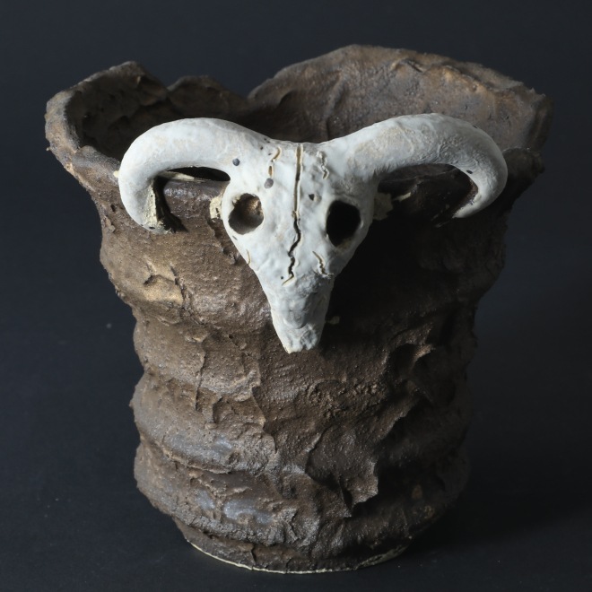 4.3号鉢 高さ約11.5cm 植木鉢 陶器鉢 塊根植物 アガベ サボテン コーデックス 【GOAT鉢シリーズ】 作家 陶芸家 横山貴史作 一点物