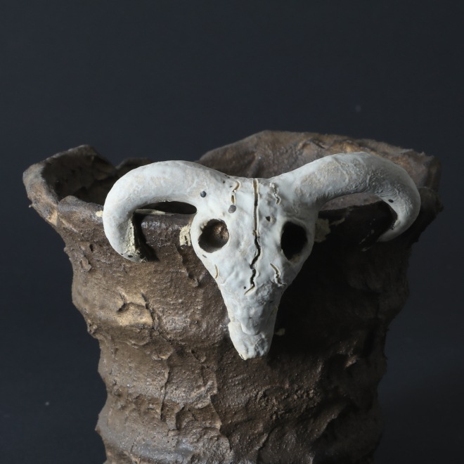 4.3号鉢 高さ約11.5cm 植木鉢 陶器鉢 塊根植物 アガベ サボテン コーデックス 【GOAT鉢シリーズ】 作家 陶芸家 横山貴史作 一点物