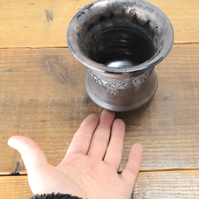 【益子焼】 4.0号鉢 高さ約11.8cm 植木鉢 陶器鉢 塊根植物 アガベ サボテン コーデックス 【釉美シリーズ】 作家 陶芸家 横山雄一作 一点物