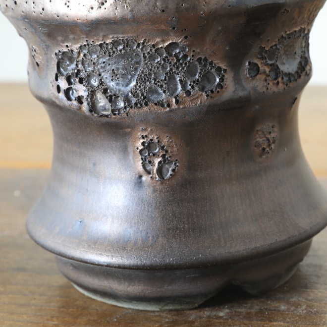 【益子焼】 4.0号鉢 高さ約11.8cm 植木鉢 陶器鉢 塊根植物 アガベ サボテン コーデックス 【釉美シリーズ】 作家 陶芸家 横山雄一作 一点物