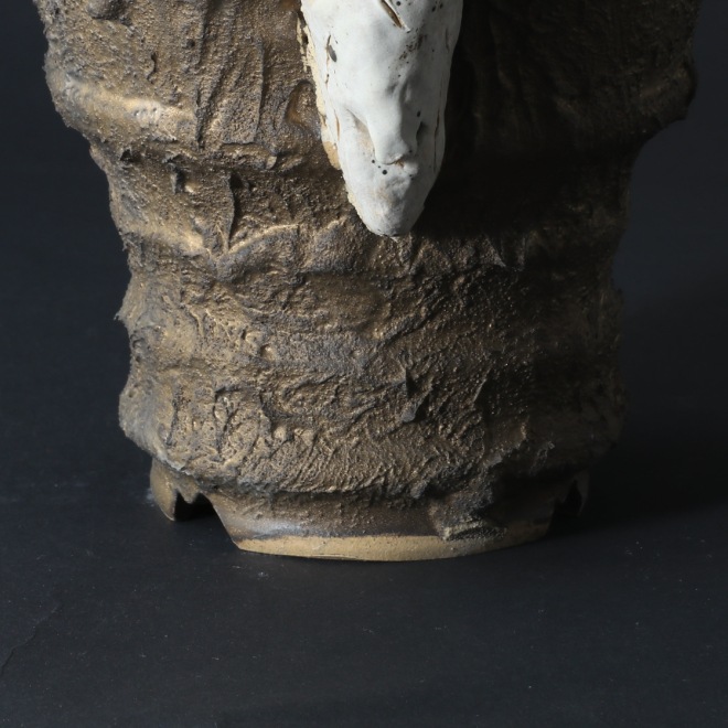 4.3号鉢 高さ約11.5cm 植木鉢 陶器鉢 塊根植物 アガベ サボテン コーデックス 【GOAT鉢シリーズ】 作家 陶芸家 横山貴史作 一点物